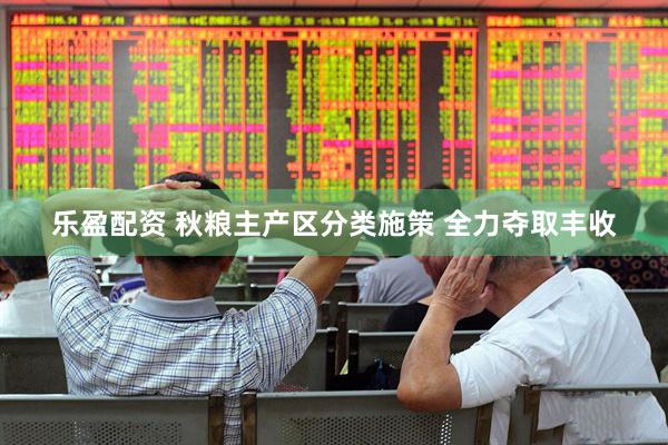 乐盈配资 秋粮主产区分类施策 全力夺取丰收